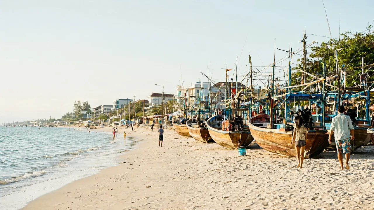 후아힌 해변과 가족 리조트, 해안 산책 풍경